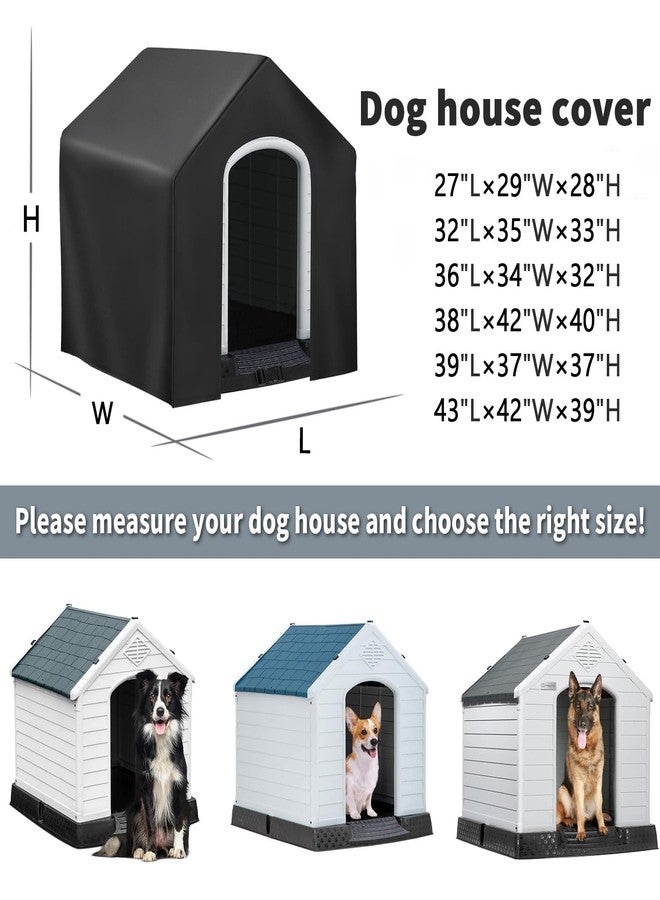 Kasla Dog House Cover,Dog Houses Cover for Large Dogs Outside,Covers for Winter Large Dog House Outdoor Weatherproof (39x37x37in) - Image 2
